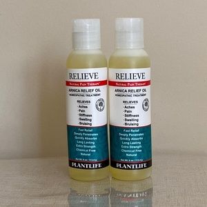 Lot of 2 PlantLife Homeopathic Arnica Relief Oil - 4 oz